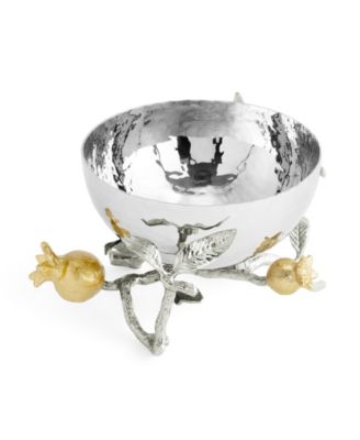 Pomegranate Silver and Gold Nut Bowl