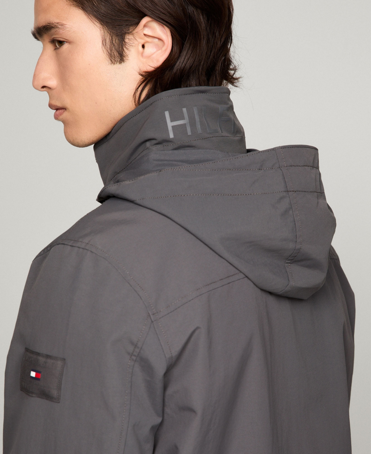 Tommy Hilfiger Men's Regatta Water Resistant Jacket In Gray