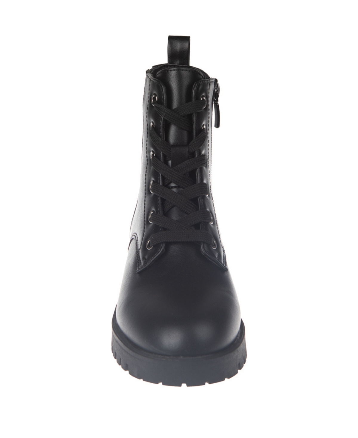 Bebe Little And Big Girls Rhinestone Lace Up Boot In Black