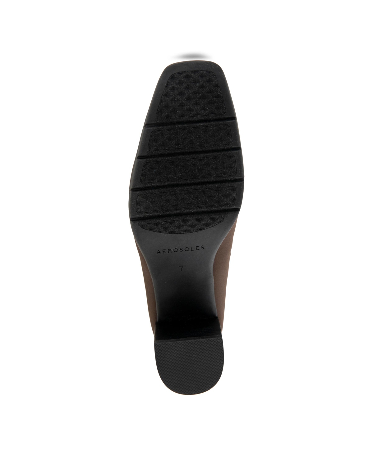 Aerosoles Women's Maddy Heel Mules In Black Stretch Gabardine Fabric