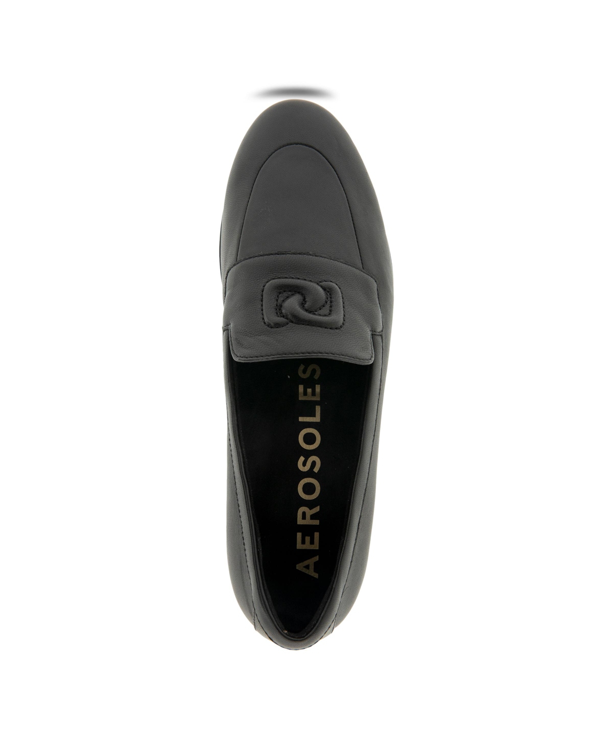 Shop Aerosoles Women's Wiera Tailored Loafers In Black Smooth Leather