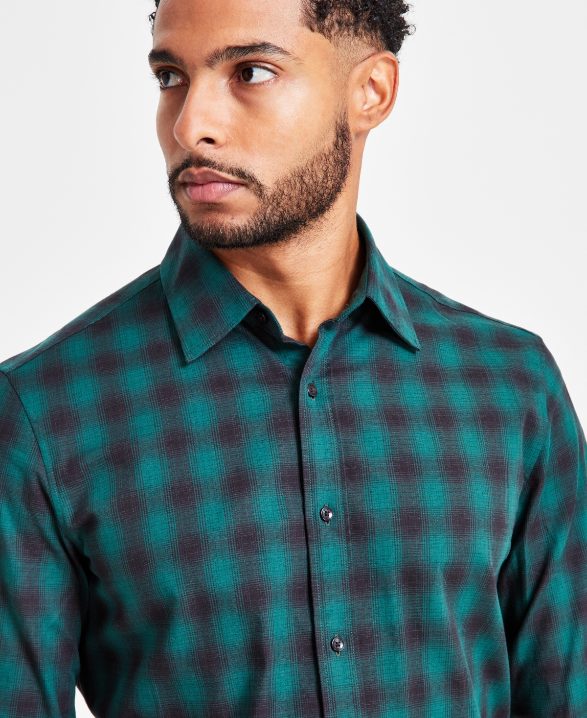 Michael Kors Men's Classic-Fit Shadow Plaid Shirt