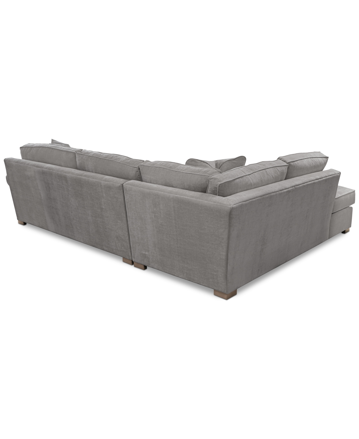 Macy's Marlyann 2-pc. Fabric Roll Arm Sectional Sofa, Exclusively At  In Otter