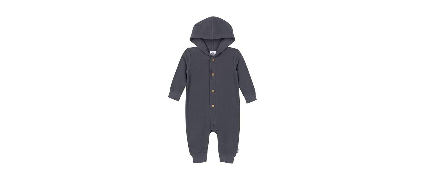 Комбинезон Gerber Hooded, Charcoal для мальчиков-малышей, цвет: Угольный — фото 7