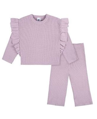 Toddler Girls Ruffled Sweater and Pant Knit Set