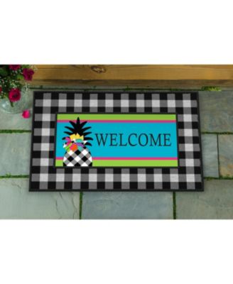 Buffalo Check Coir Sassafras Floor Mat Indoor Outdoor Rubber Tray 18"x30" Fits Sassafras Inserts 10"x22" Black