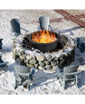 36 inch Round Steel Fire Pit Ring Line for Outdoor Backyard