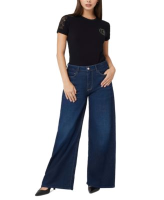 Women's Lace Back Short-Sleeve T-Shirt