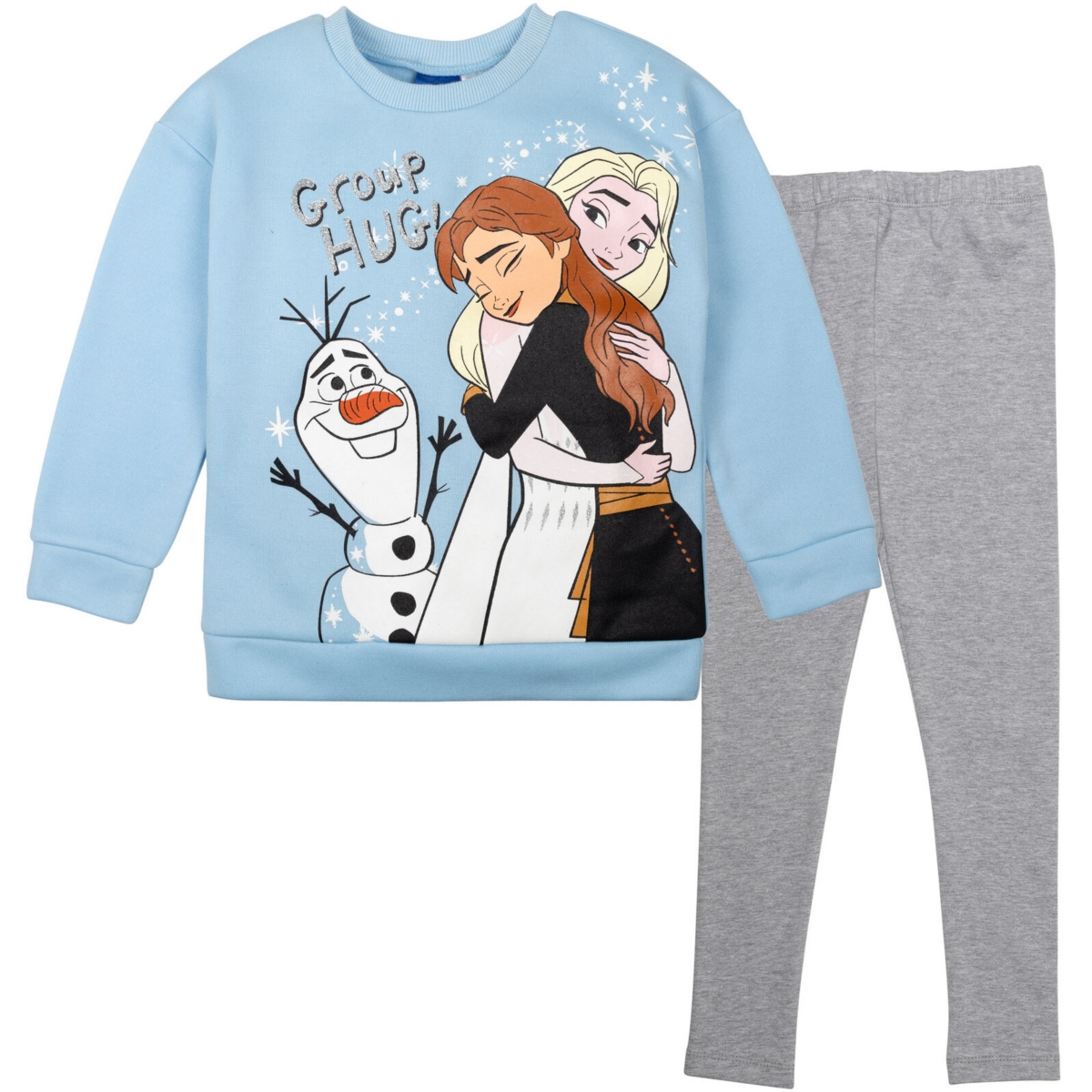 Disney Frozen Sweatshirt and Leggings Outfit Set - Light blue / grey