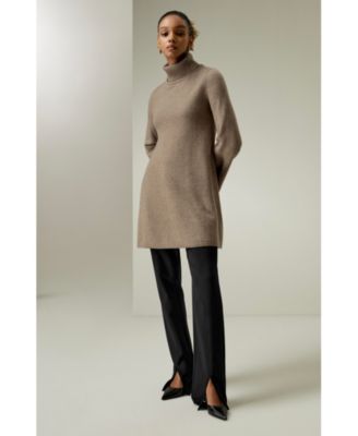 Women's Cashmere Detachable Turtleneck Pullover Sweater