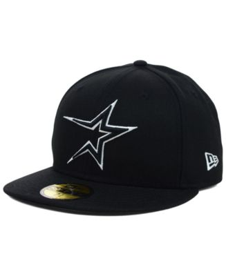 New Era Houston Astros Black and White Fashion 59FIFTY Cap - Macy's