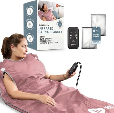 LifePro Sauna Blanket for Detoxification - Portable Far Infrared Sauna for Home Detox Calm Your Body and Mind (Regular Pink) - Pink