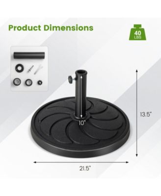 40LBS 21.5Inch Round Outdoor Umbrella Base