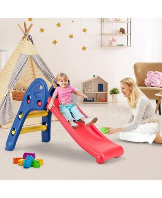 2 Step Children Folding Slide Plastic Fun Toy Up-down For Kids Indoor & Outdoor