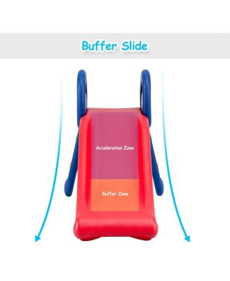 2 Step Children Folding Slide Plastic Fun Toy Up-down For Kids Indoor & Outdoor