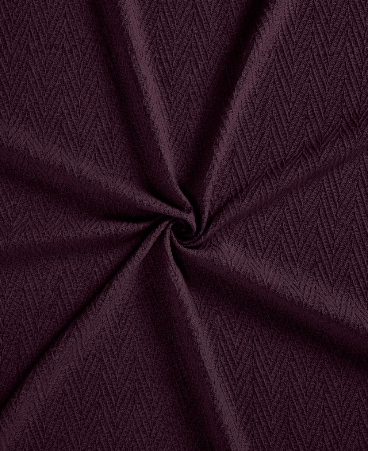 Superior Chevron All-season Cotton Blanket, King In Plum