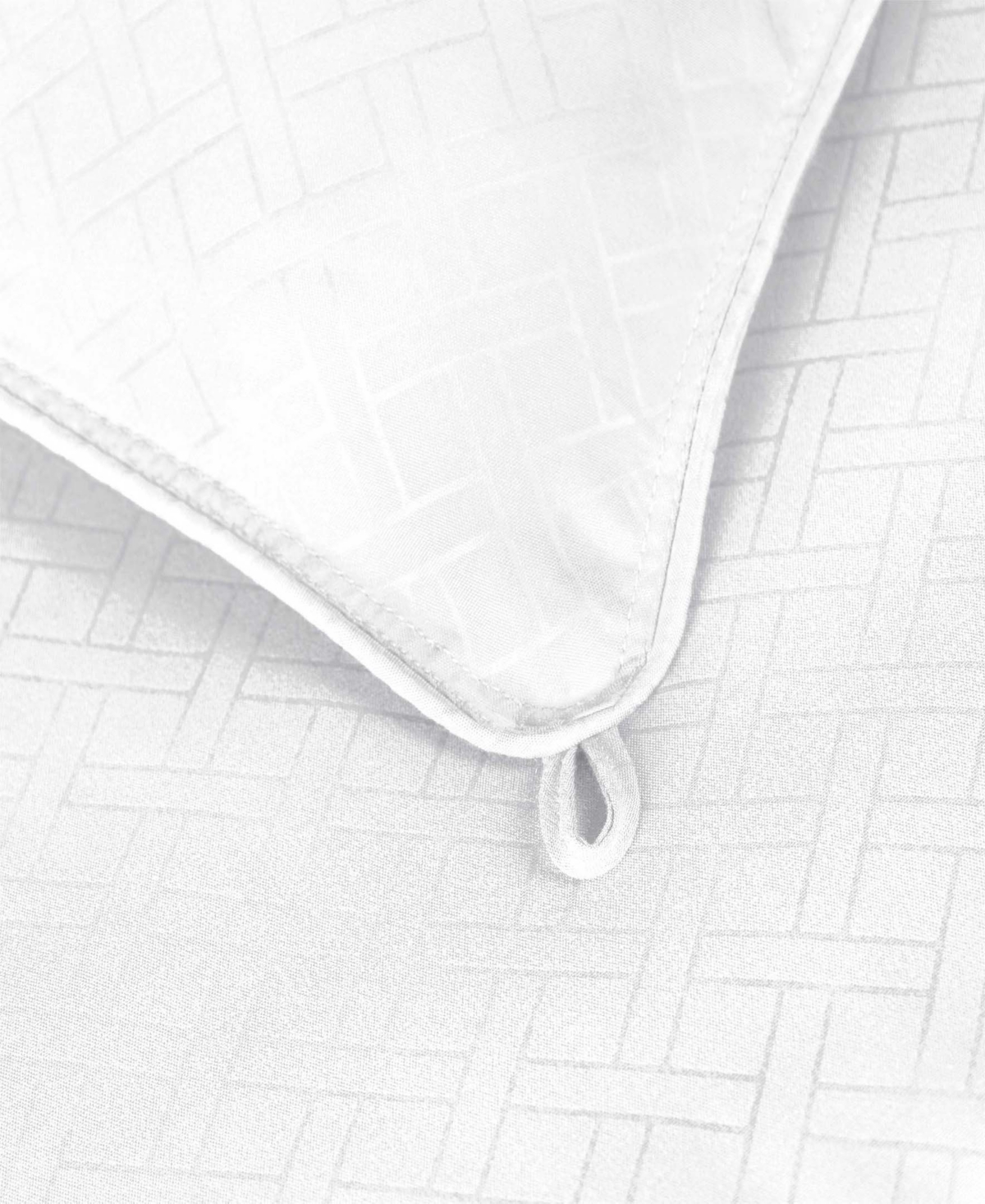 Superior Monochrome Basketweave Plush Microfiber Down Alternative Comforter, King In White