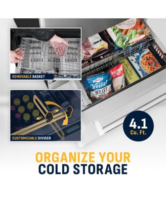 24 inch Refrigerator and Outdoor Freezer, Undercounter Refrigerator Freezer Convertible, Dual Zone Cooler with Drawer and External Controls, Soft Close Stainless Steel Fridge Drawers