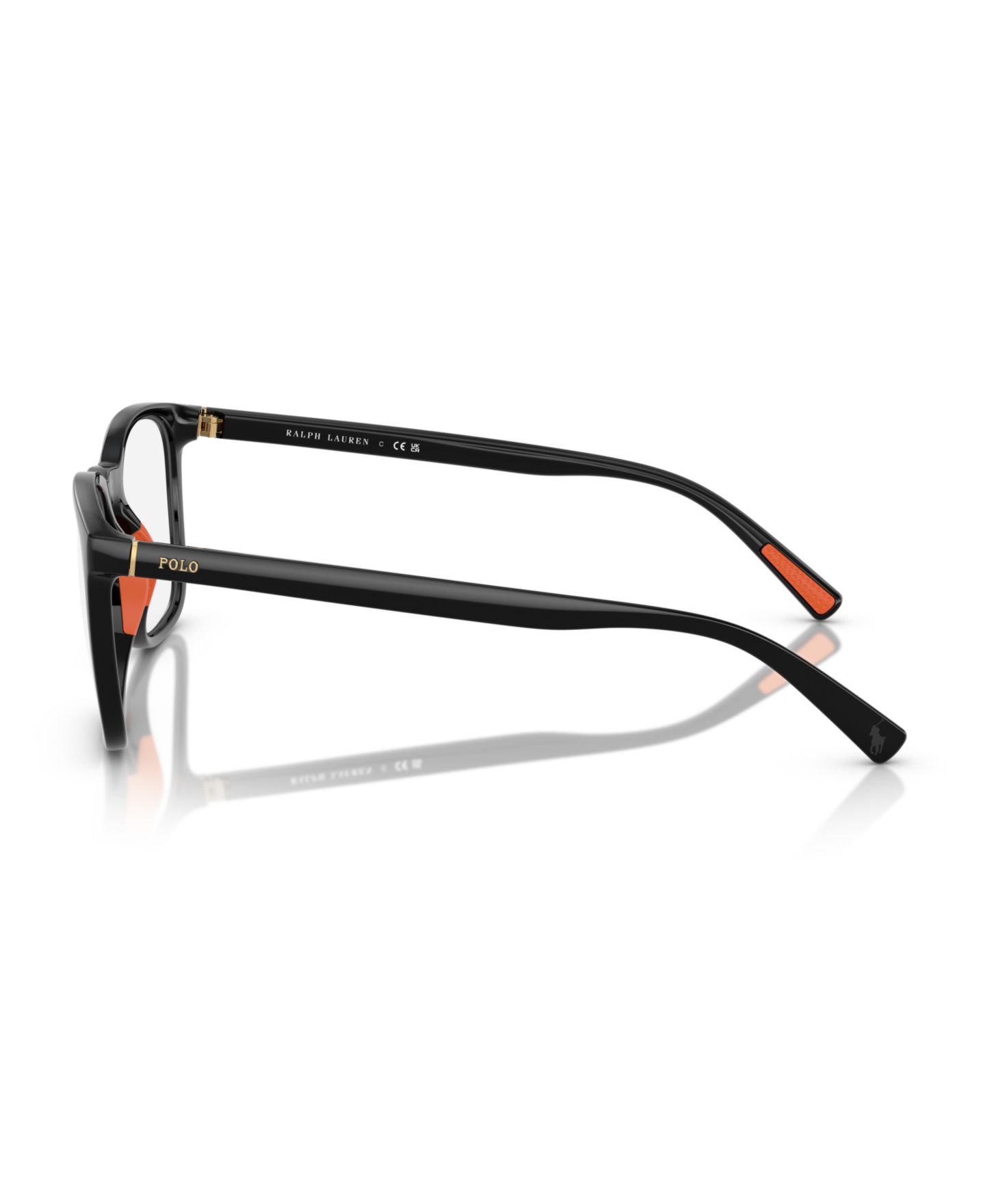 Мужские очки Polo Ralph Lauren Man Rectangle Plastic PH2281U Eyeglasses, цвет: Блестящий чёрный — фото 3