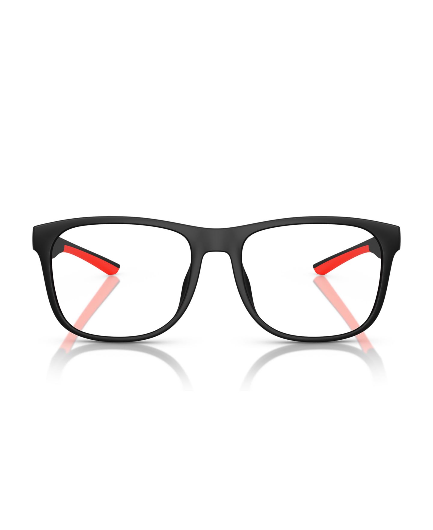 Очки Scuderia Ferrari Unisex Square Plastic FZ8014D Eyeglasses, цвет: Матовый чёрный — фото 2