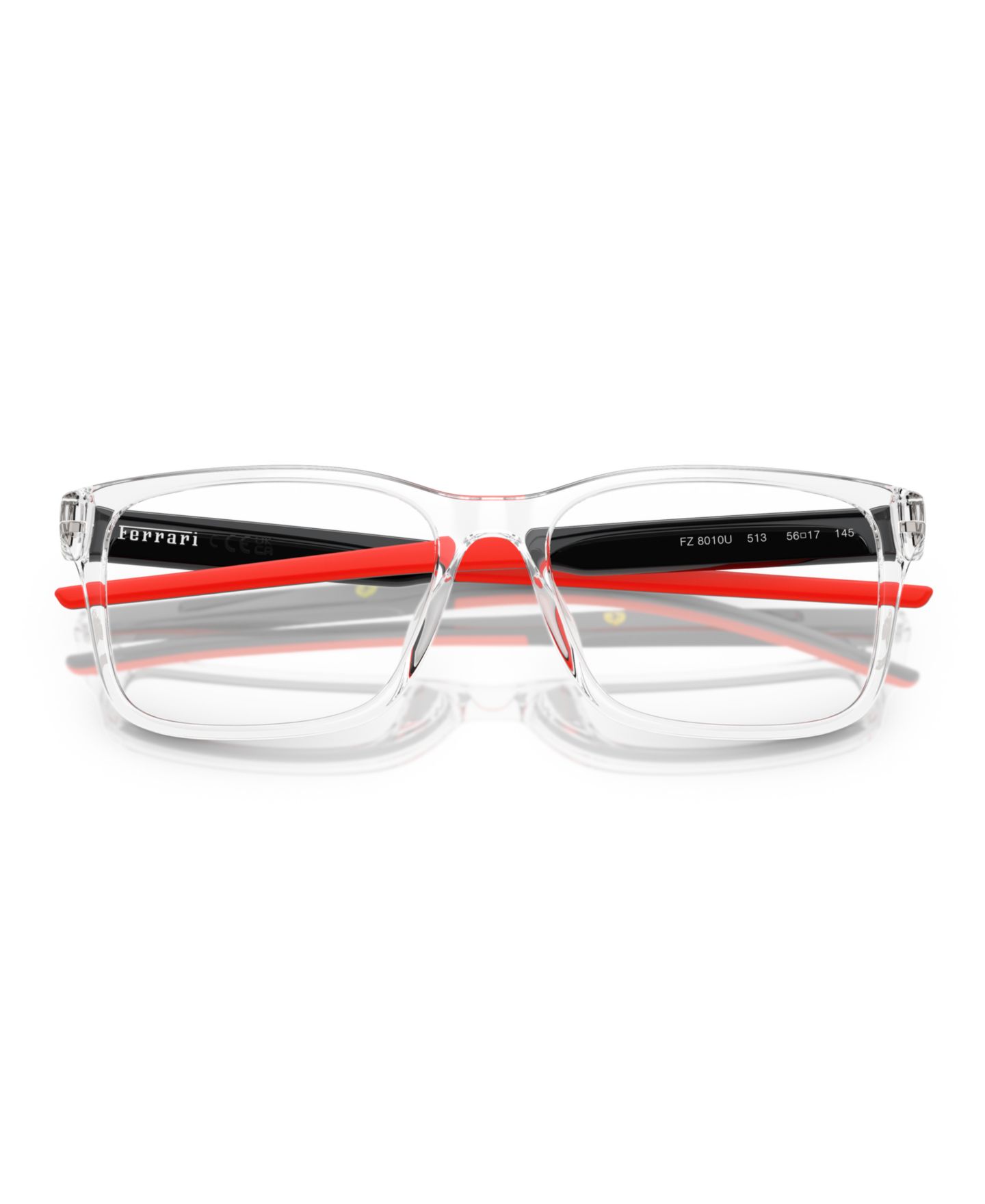 Мужские очки Scuderia Ferrari Man Square Plastic FZ8010U Eyeglasses, цвет: Прозрачный — фото 5