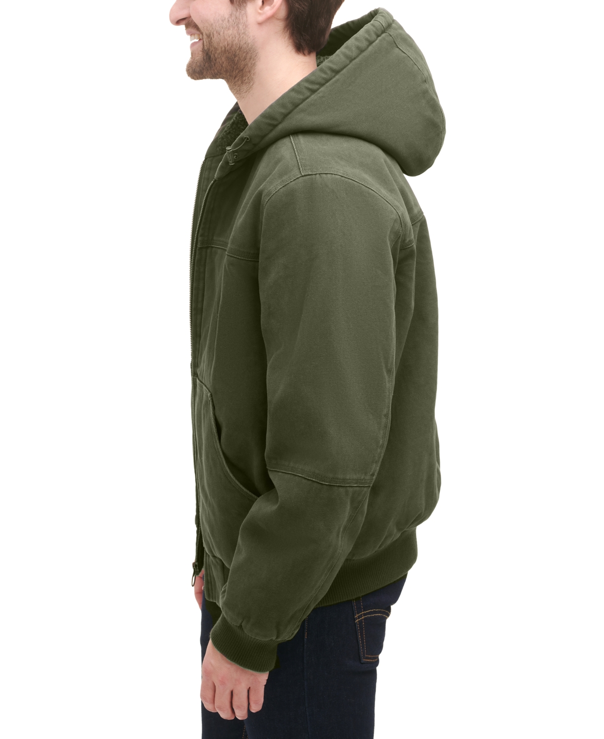 Bass Outdoor Men's Hooded Zip-Front Fleece-Lined Bomber Jacket