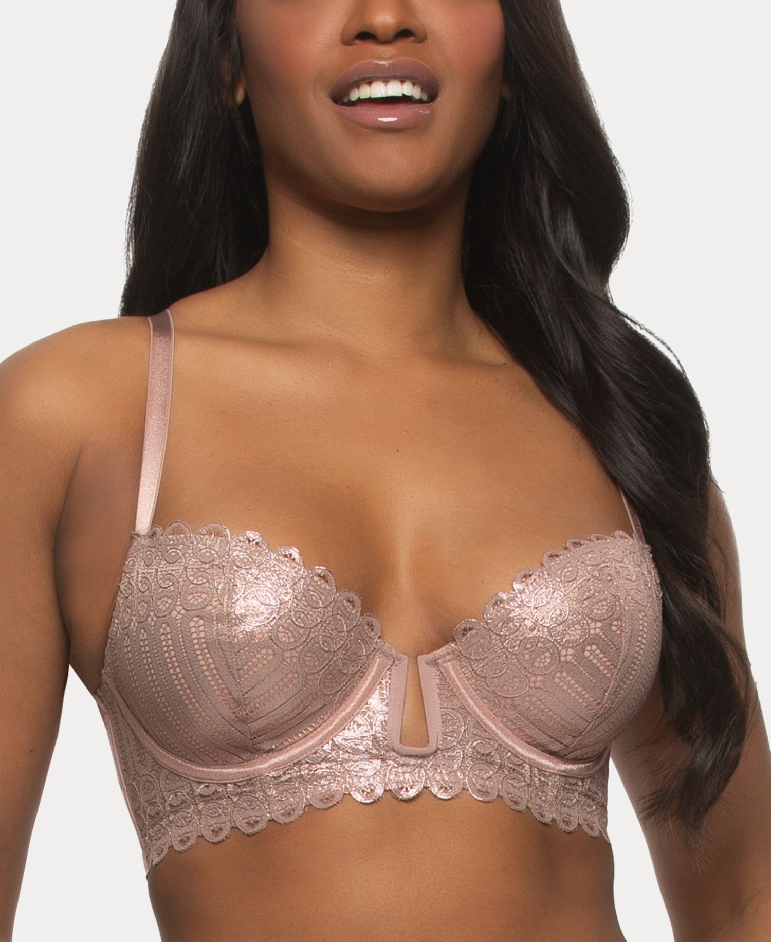 Women's Siren Lace Demi U-Wire Longline Bra