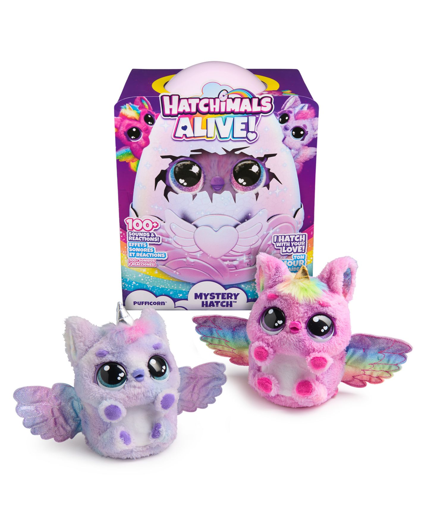 Детская мягкая игрушка Hatchimals Mystery Hatch Pufficorn Bunny Plush — фото 1