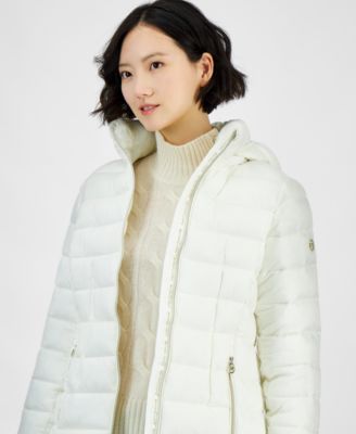 Women's Hooded Zip Packable Puffer Coat