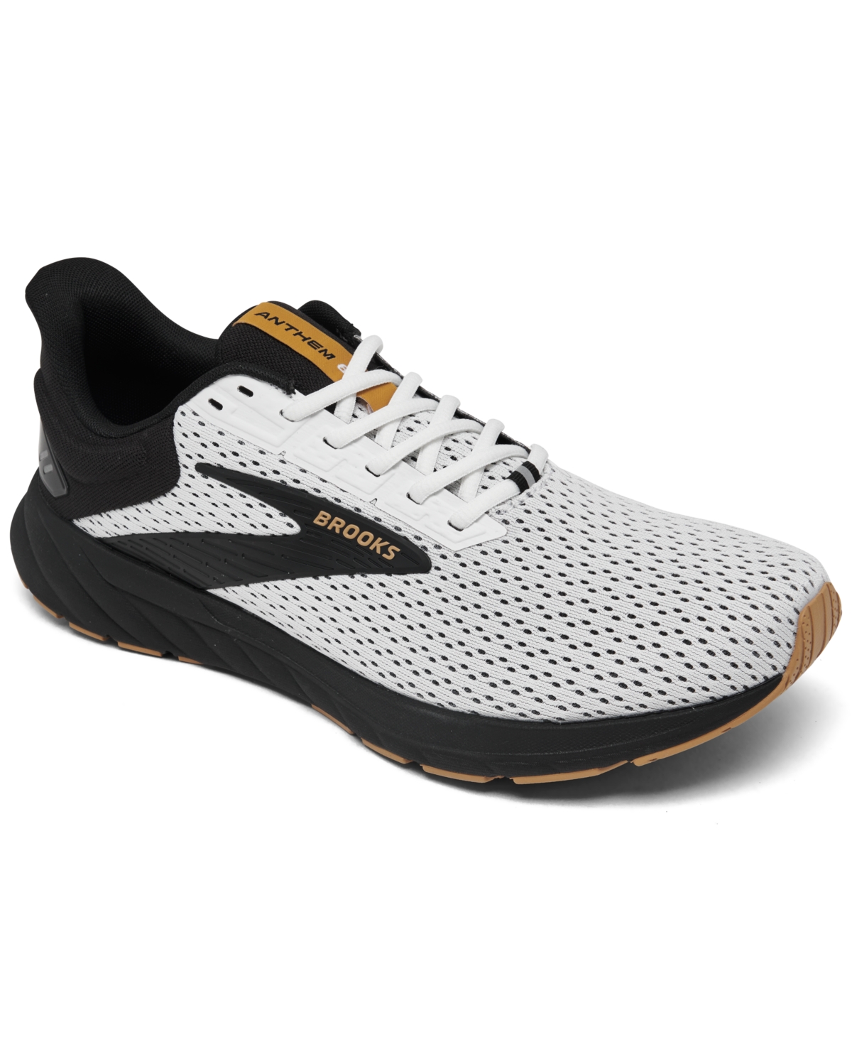 Men's Anthem 6 Running Sneakers from Finish Line - White/Black/Tan