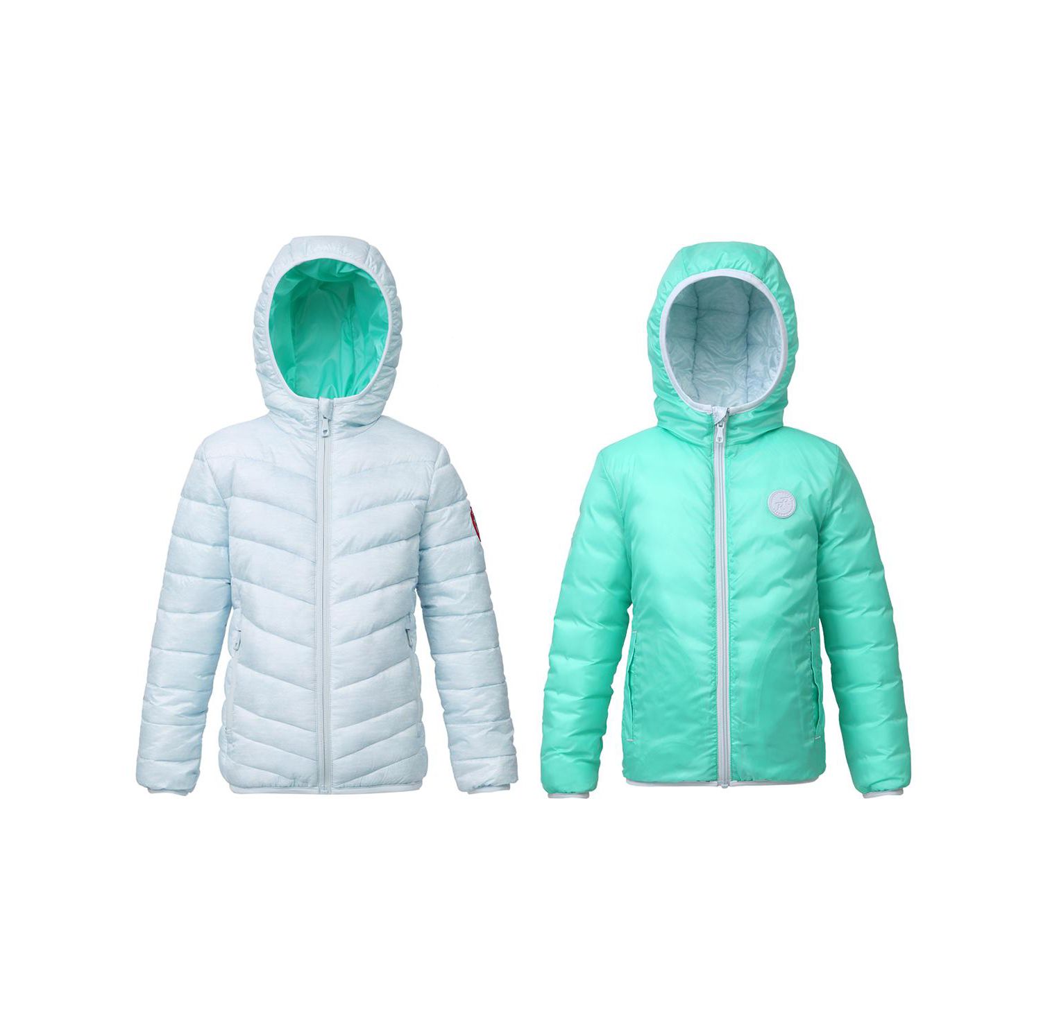 Girls Reversible Lightweight Puffer Jacket