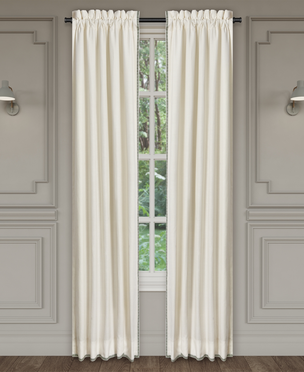 Athena Window Panel Pair, 50" x 84" - Cream
