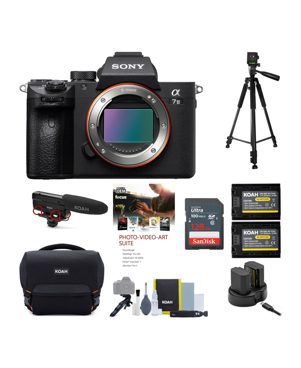 Sony Alpha a7 Iii Mirrorless Digital Camera (Body Only) Bundle with Accessories