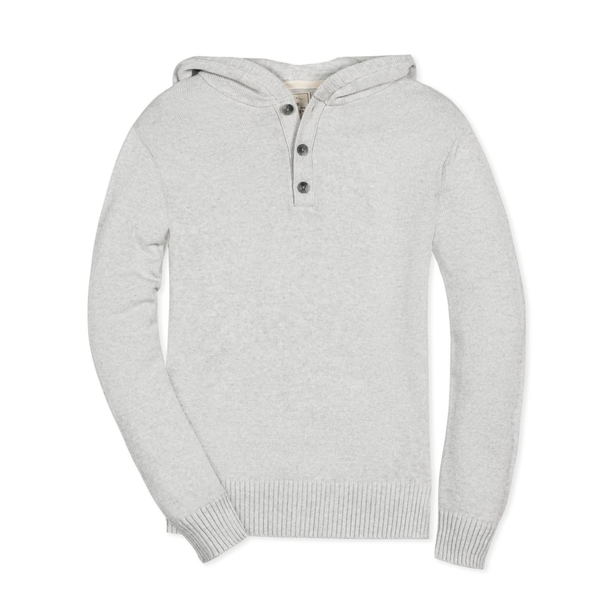 Hope & Henry Men's Long Sleeve Henley Sweater Hoodie