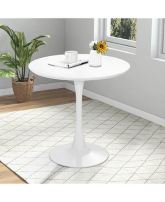 32 Inch Round Outdoor Patio Dining Table with MDF Top