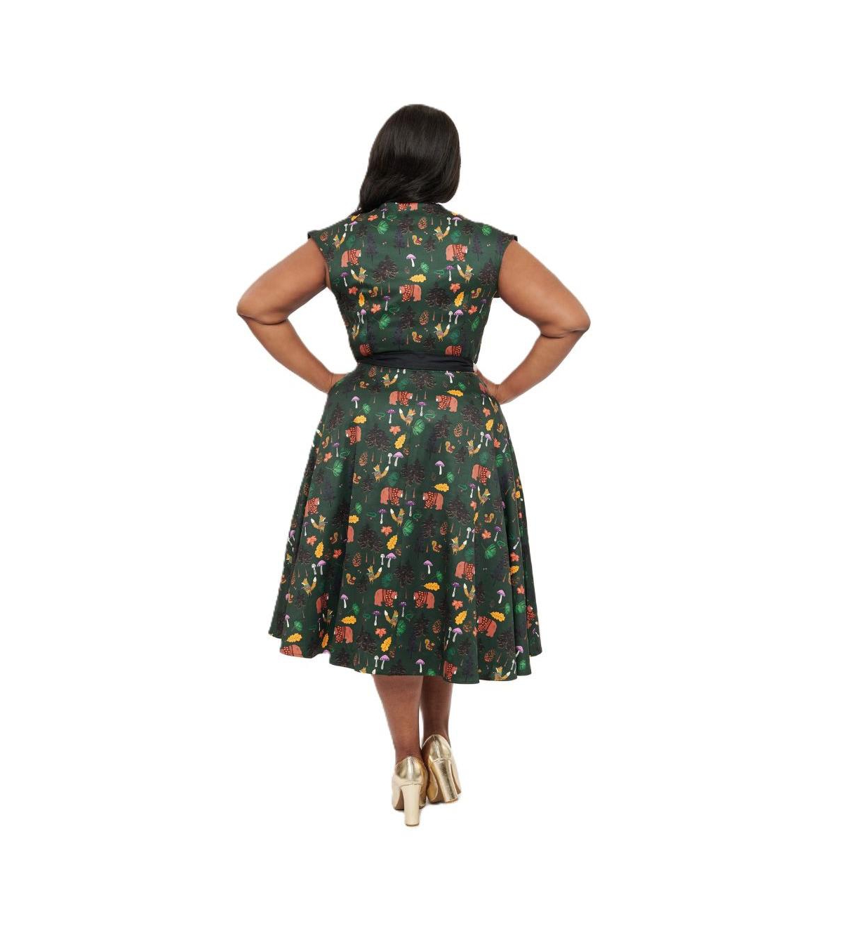 Unique Vintage Plus Size 1950s Hedda Swing Dress