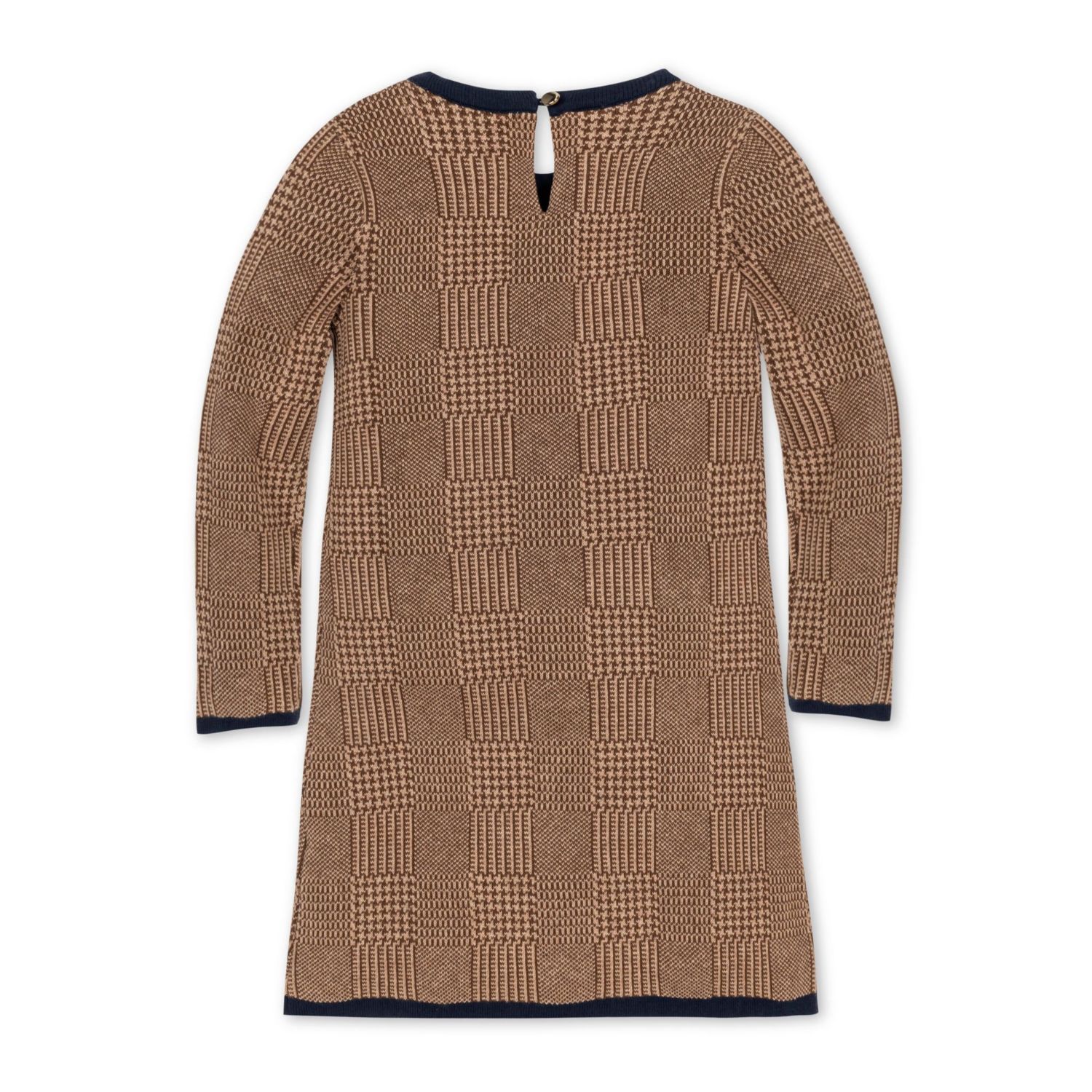 Baby Girls Hope and Henry Organic Long Sleeve Bow Detail Intarsia Sweater Dress