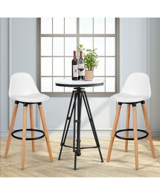 2 Pieces Mid-Century Barstool 28.5 Inch Dining Pub Chairs