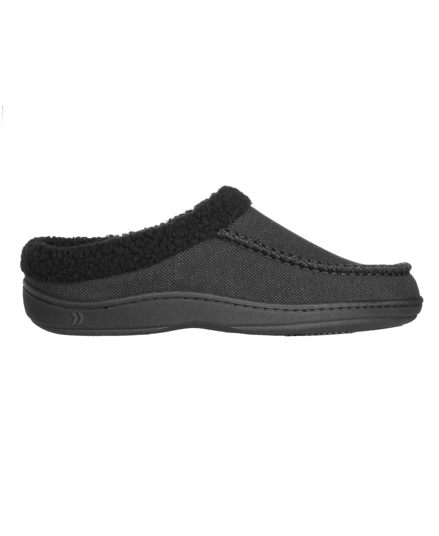 Мужские сабо Isotoner Lewis Clog Slippers with Memory Foam, цвет: Серо-бежевый — фото 7