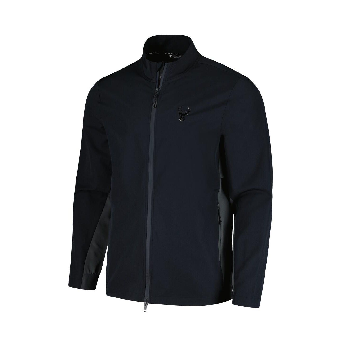 Мужская куртка LevelWear Black Milwaukee Bucks Harrington Full-Zip — фото 2
