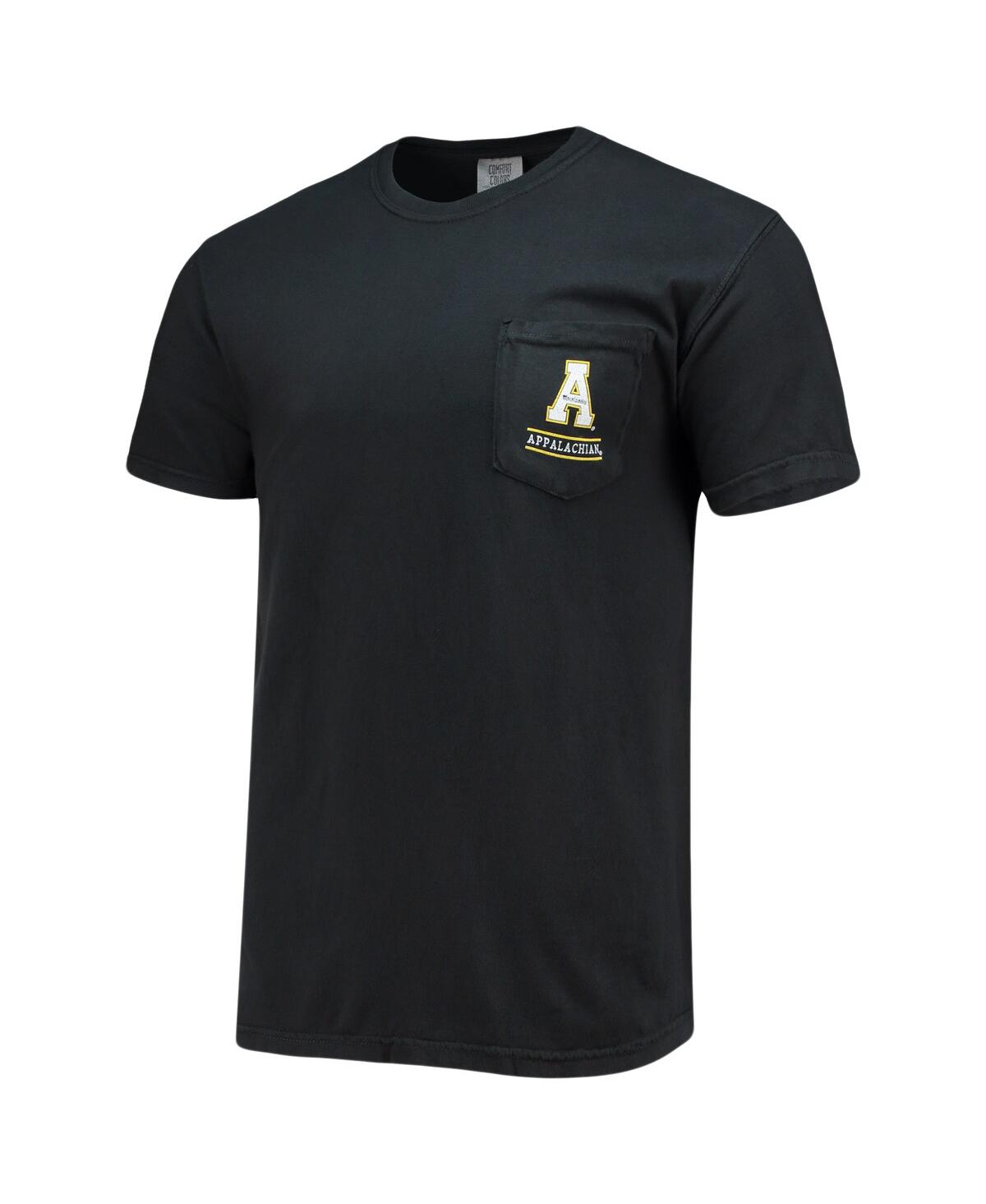 Image One Men's Black Appalachian State Mountaineers Circle Campus Scene T-shirt