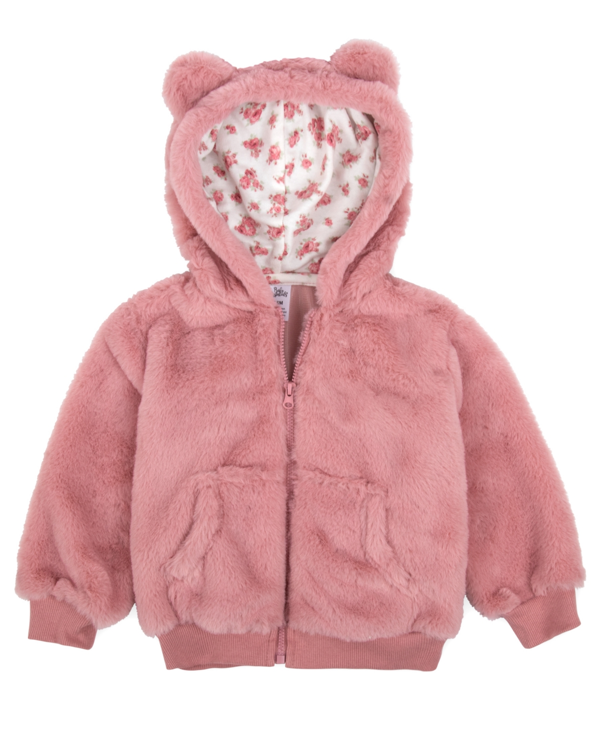 Baby Essentials Baby Girls Floral Long Sleeve Bodysuit, Jacket & Pant, 3-Piece Set