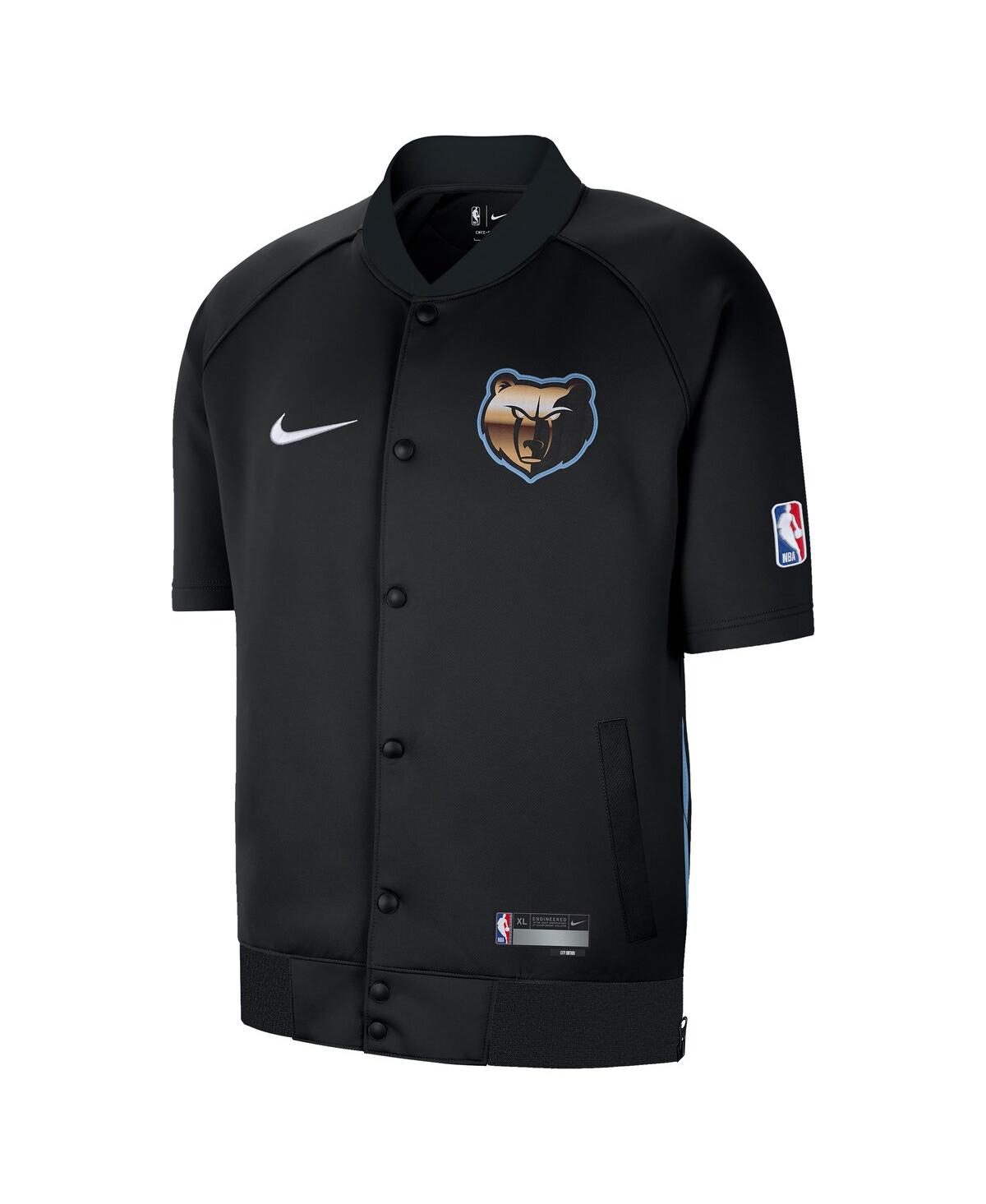 Nike Men'sMemphis Grizzlies 2022/23 City Edition Showtime Raglan Short Sleeve Full-Snap Jacket - Black