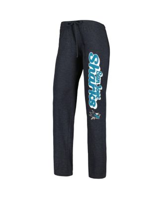 Women's Teal/Black San Jose Sharks Meter Muscle Tank Top Pants Sleep Set