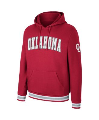 Men's Crimson Oklahoma Sooners Varsity Arch Pullover Hoodie