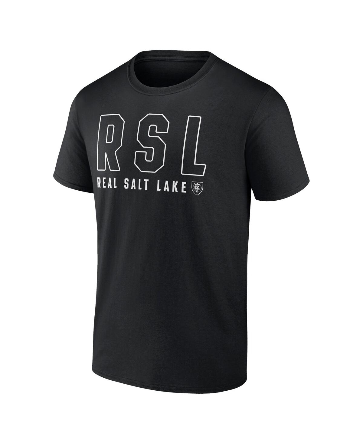 Fanatics Men's Black Real Salt Lake Fundamentals Stealth T-shirt In Black