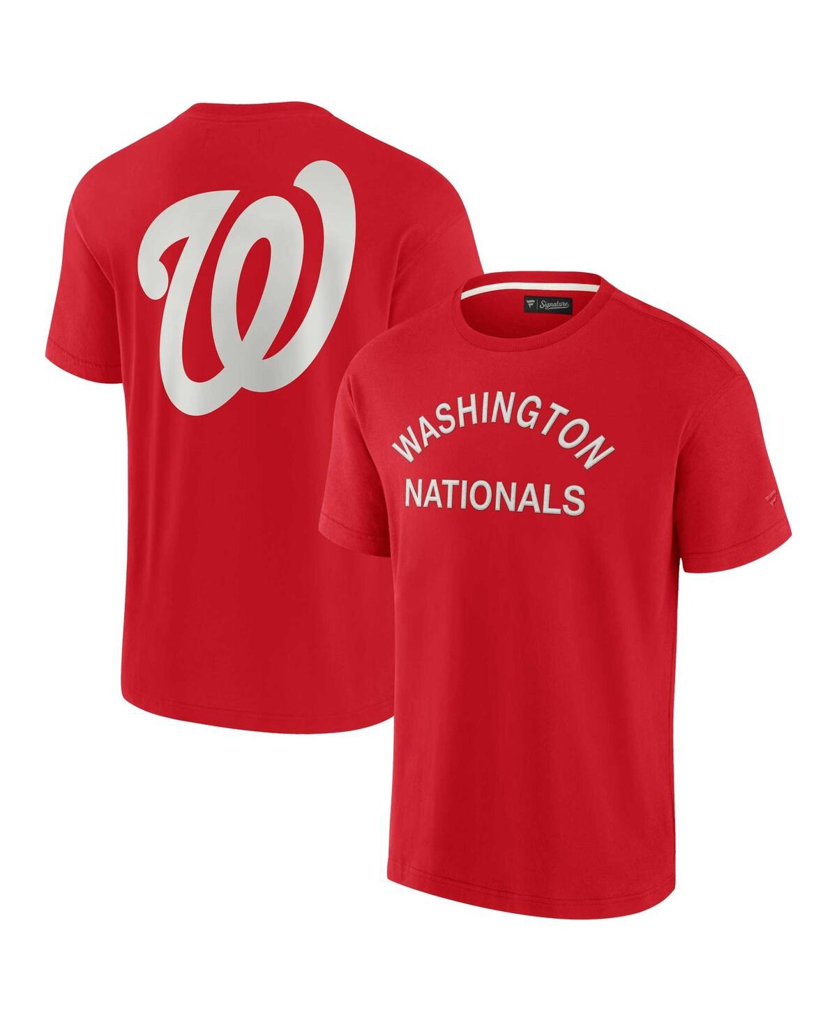 Fanatics Men's And Women's Red Washington Nationals Elements Super Soft Short Sleeve T-shirt In Red