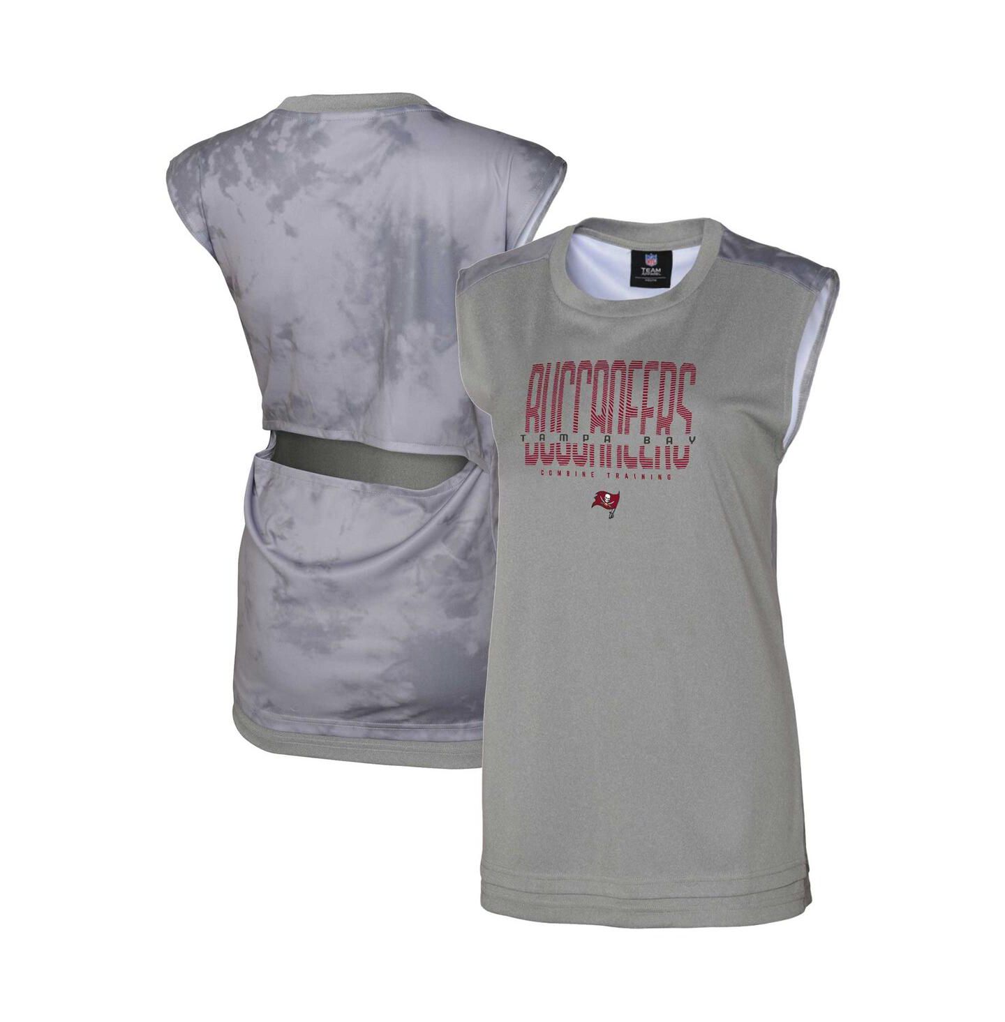 Женский топ Outerstuff Gray Tampa Bay Buccaneers No Sweat Tank Top — фото 1