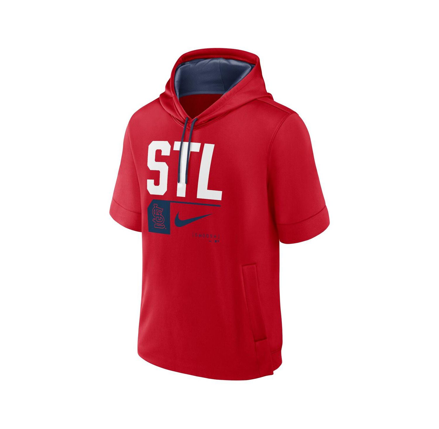 Men's Red St. Louis Cardinals Tri Code Lockup Short Sleeve Pullover Hoodie