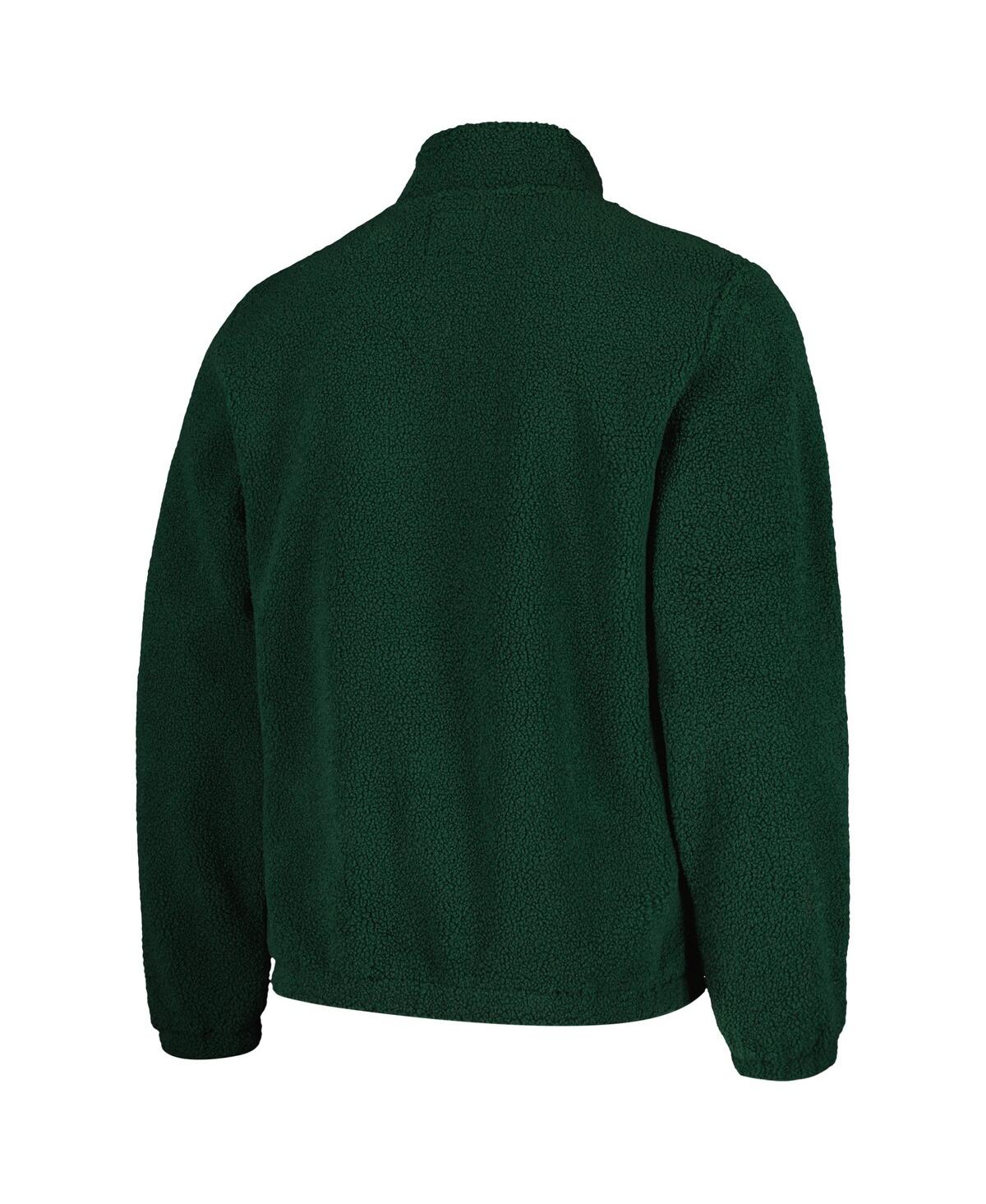 G-III SPORTS BY CARL BANKS MEN'S GREEN MICHIGAN STATE SPARTANS PINCH RUNNER HALF-ZIP TOP 